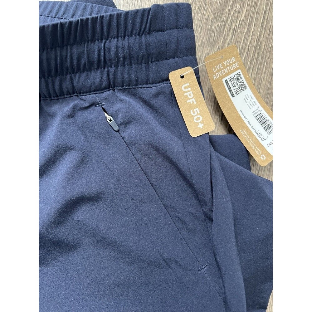 Eddie Bauer Departure Collection Wide Leg Crop Atlantic Navy NEW Sz Large - Picture 5 of 12